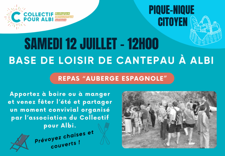 Affiche Pique-Nique Citoyen 12 juillet